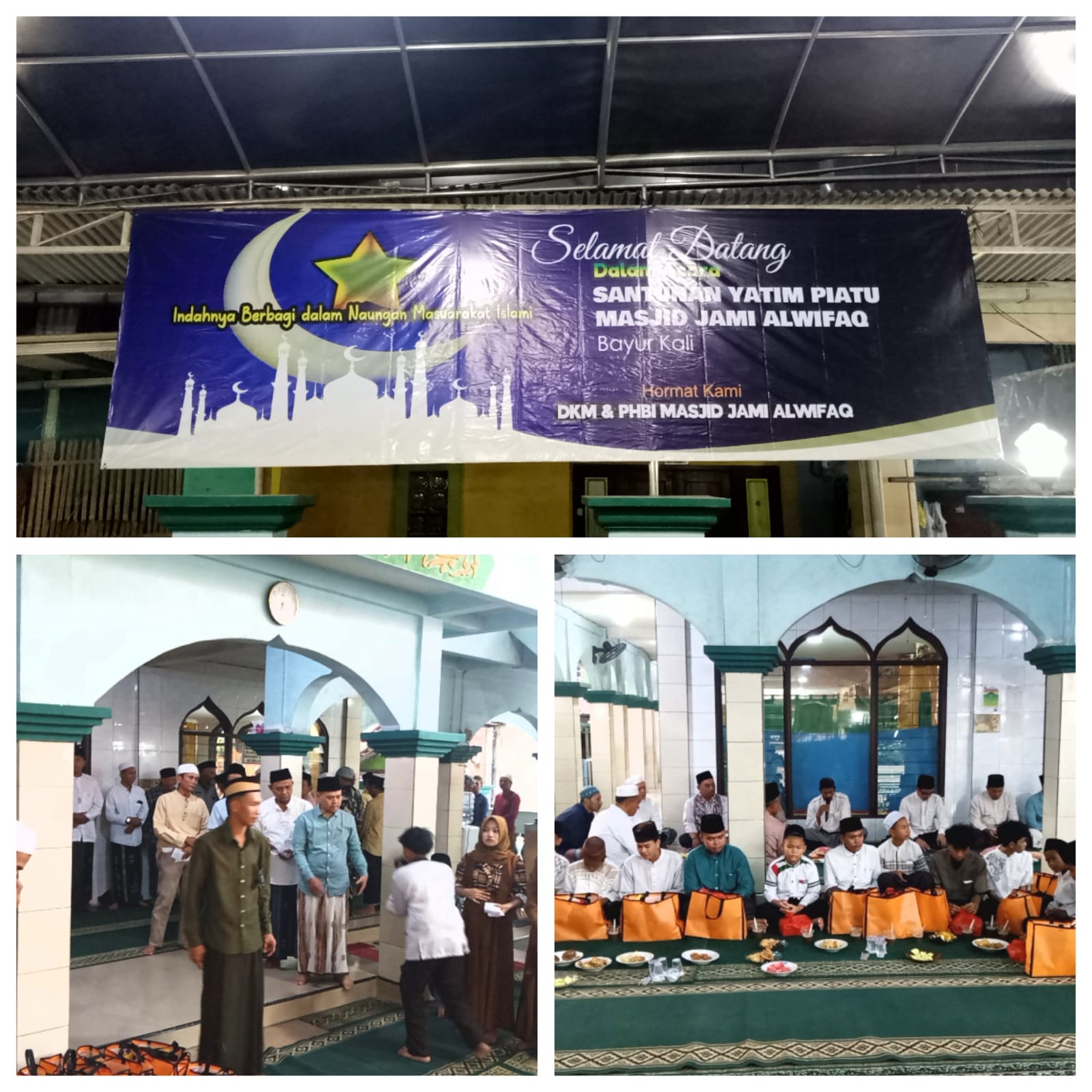 Indahnya Berbagi di Bulan suci Ramadan, Masjid Jami Al-Wifaq Gelar Santunan Anak Yatim dan Buka Puasa Bersama